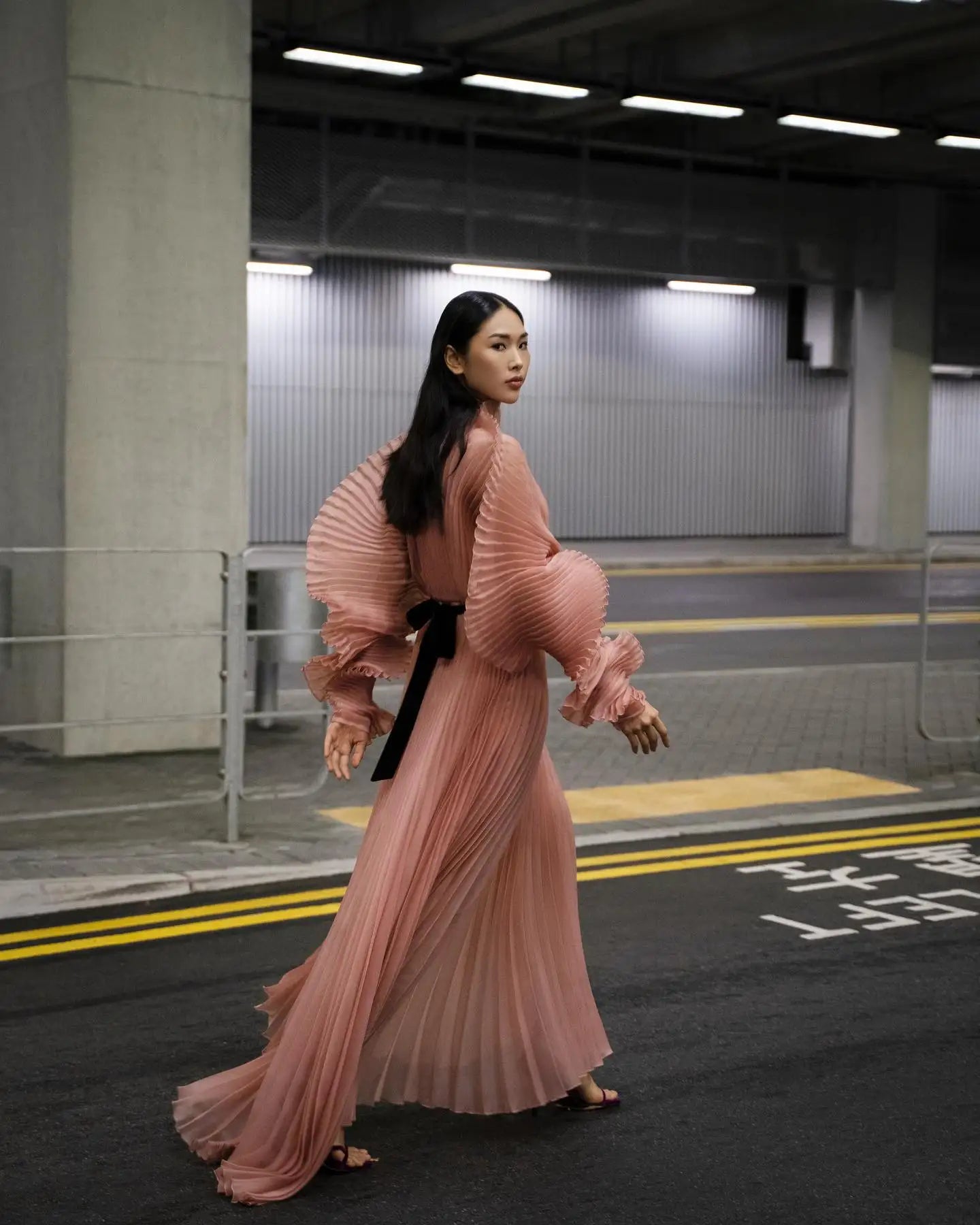 Chiffon Pleated Dress