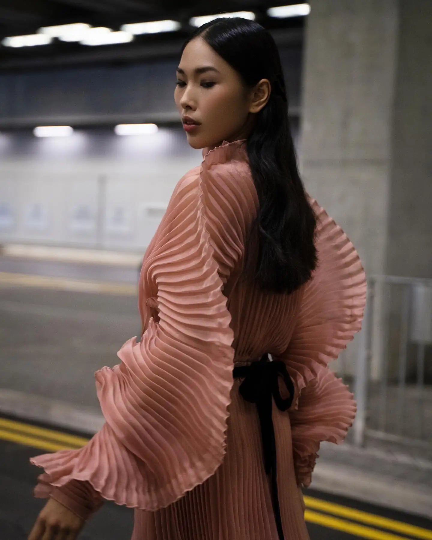 Chiffon Pleated Dress