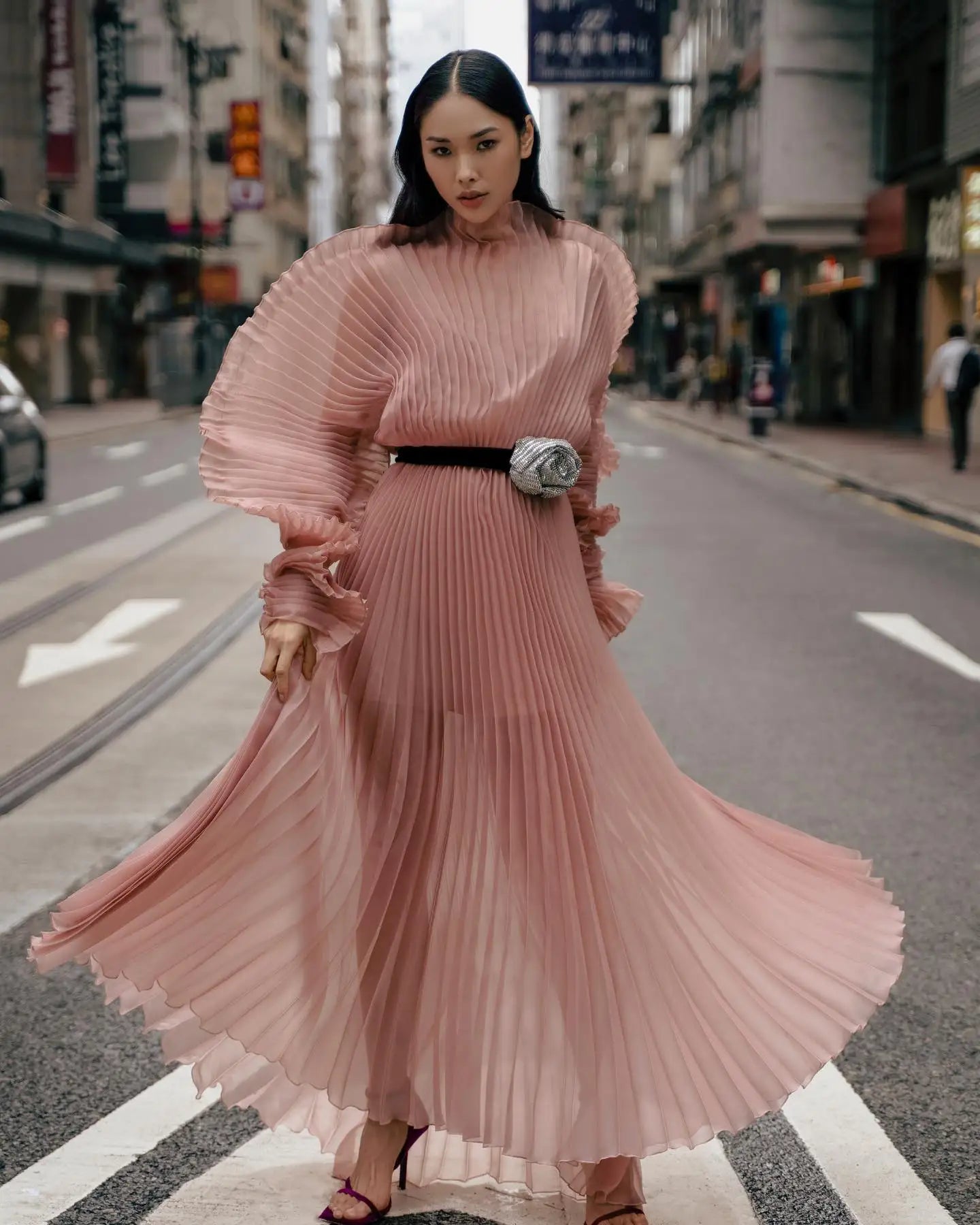 Chiffon Pleated Dress
