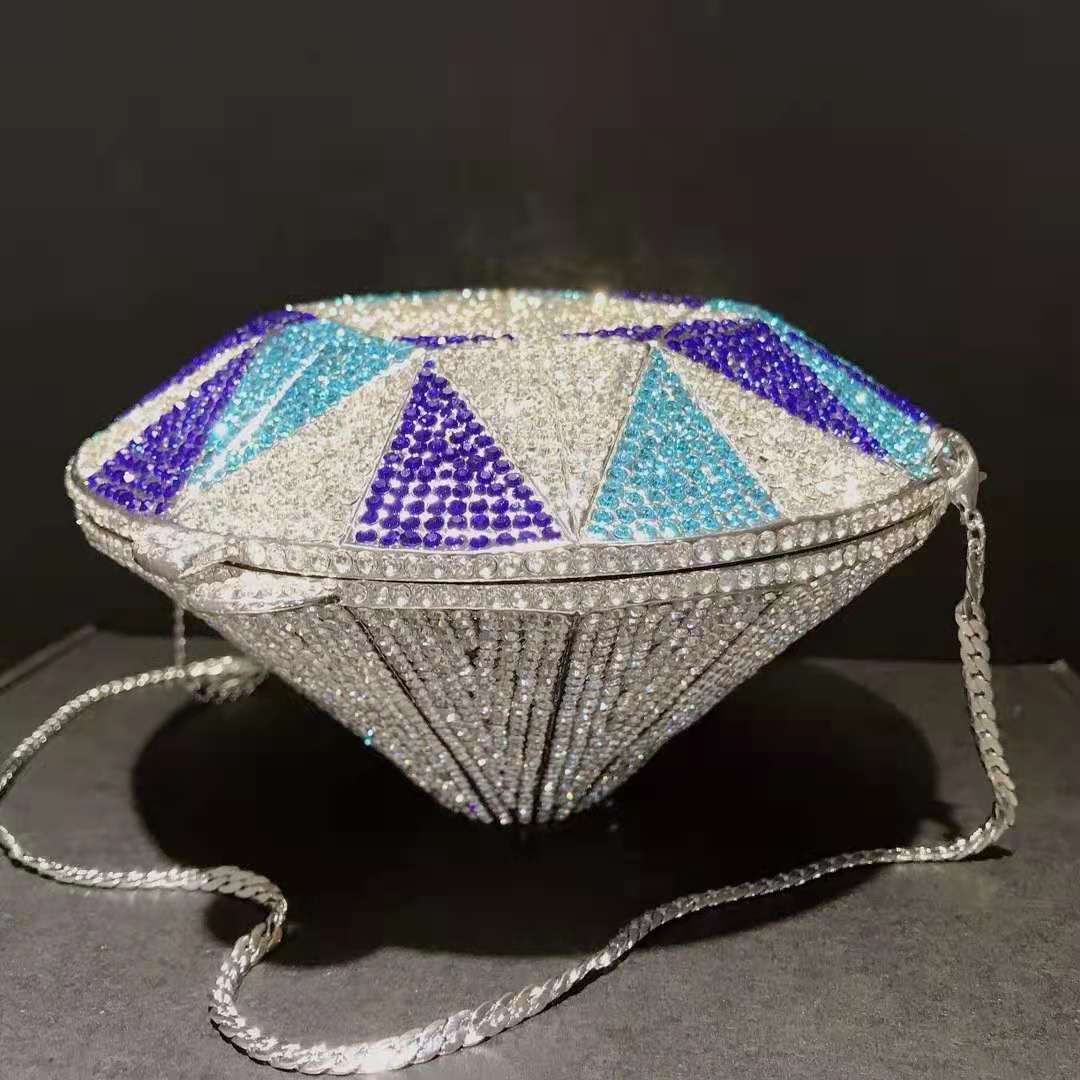 Diamond Shaped Diamond Clutch Bag