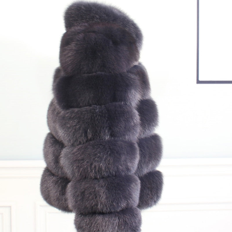 100% Real Fox Fur Coat