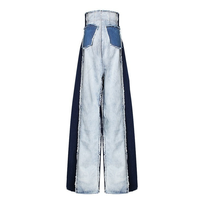 Denim Patchwork Trousers