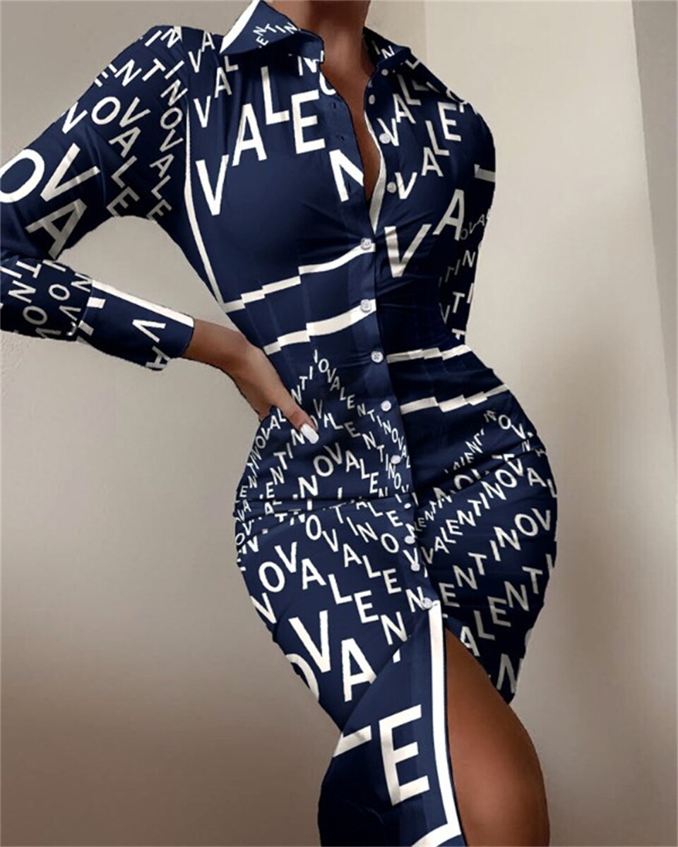 Print Shirt Dress
