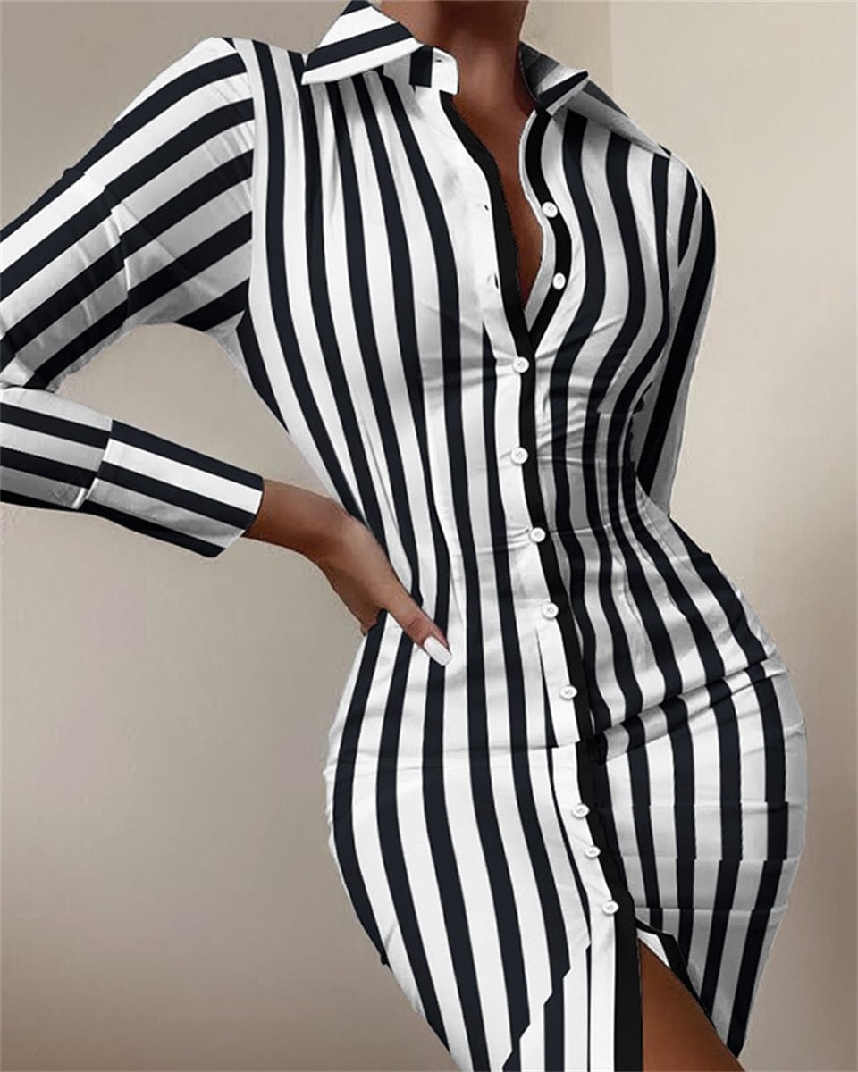 Print Shirt Dress