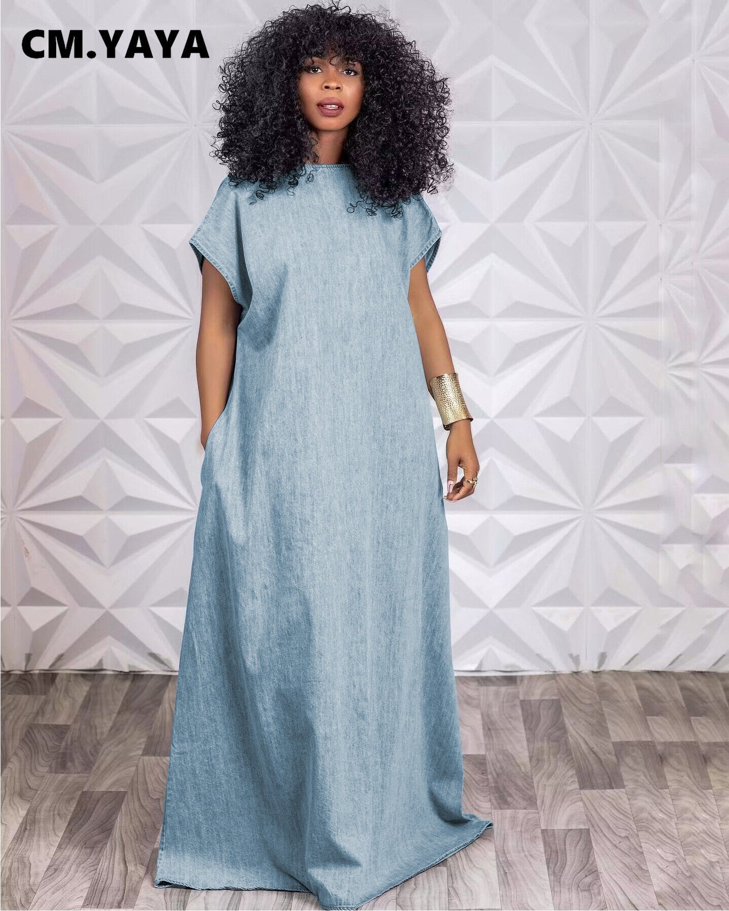 Denim V-back Tunic