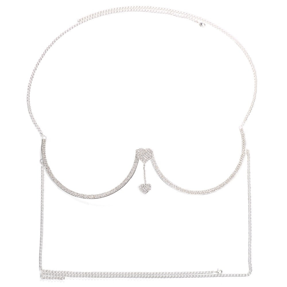 Crystal Heart Chest Bracelet