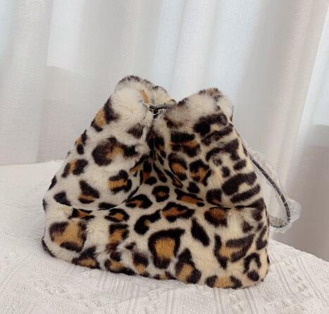 Faux Mink Bucket Bag