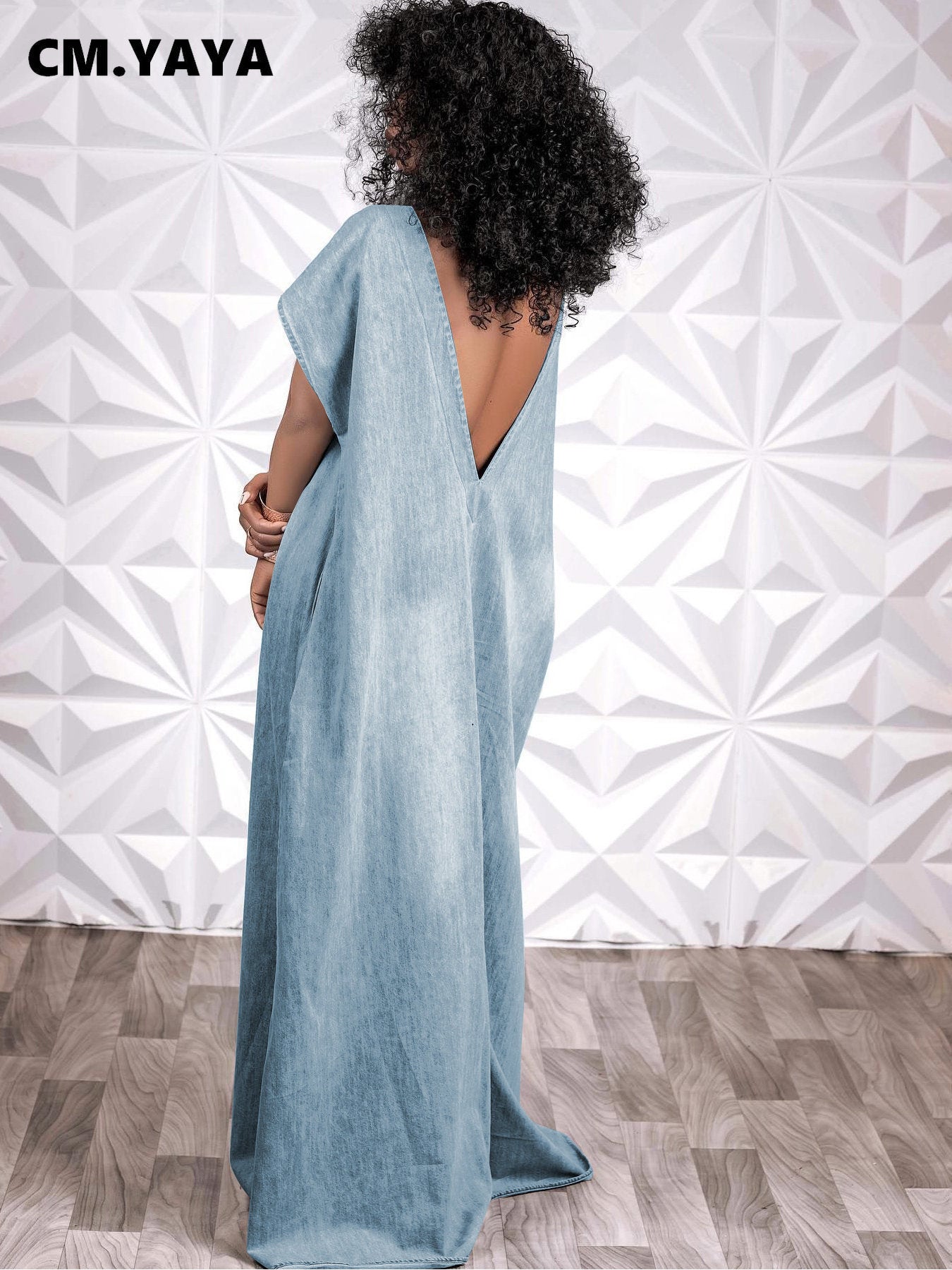 Denim V-back Tunic