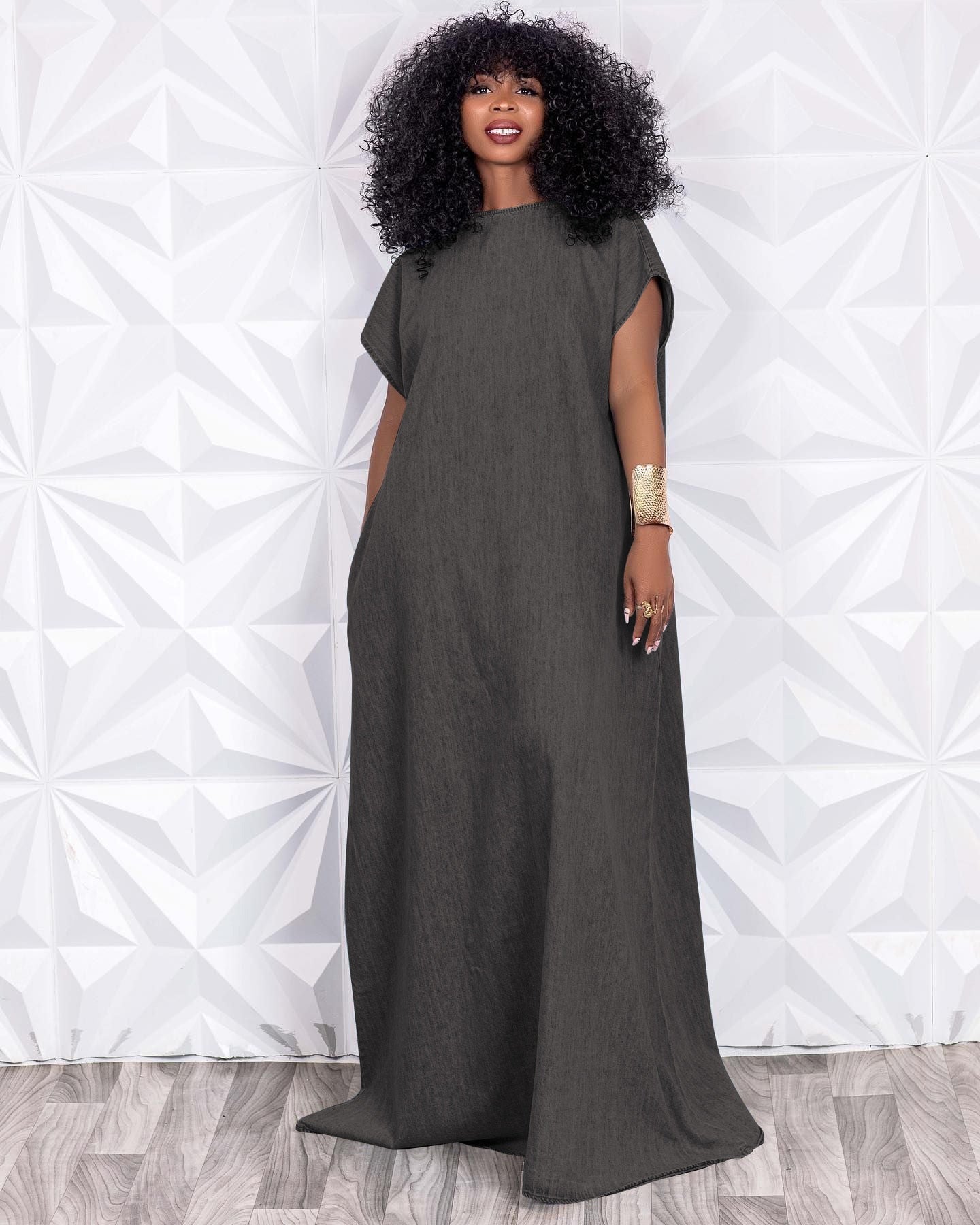 Denim V-back Tunic