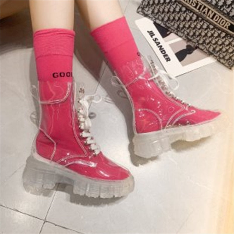 Transparent Ankle Boots
