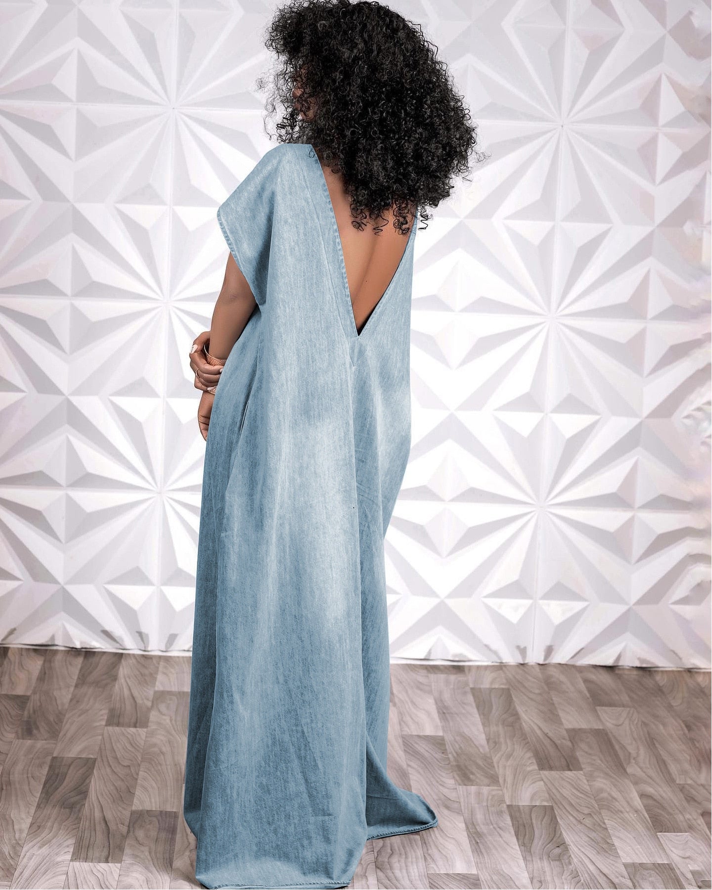 Denim V-back Tunic