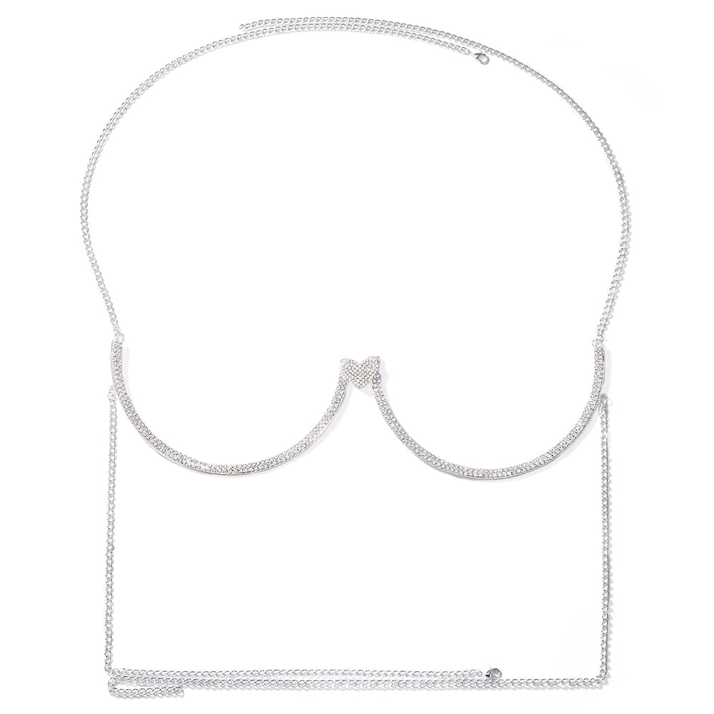 Crystal Heart Chest Bracelet