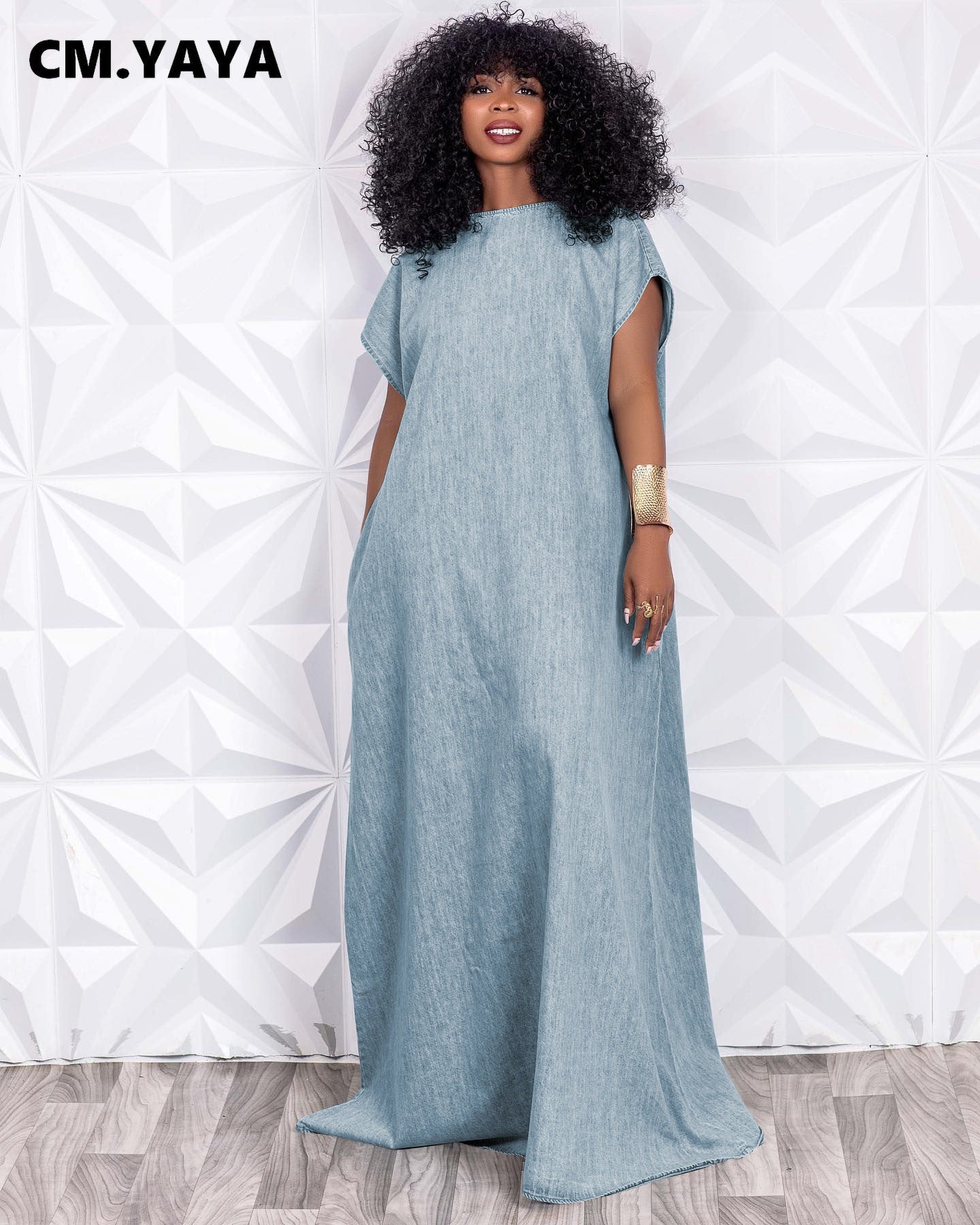 Denim V-back Tunic