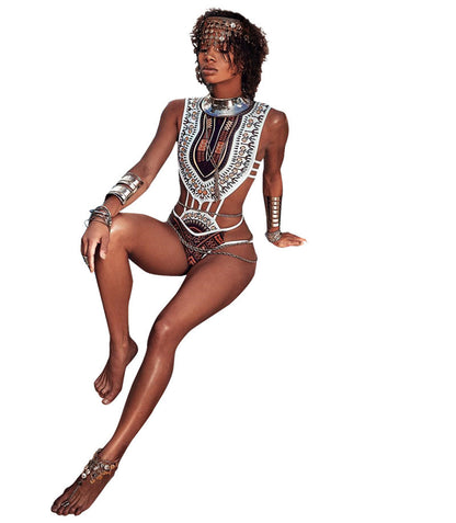 Ethnic One-Piece Swimsuit