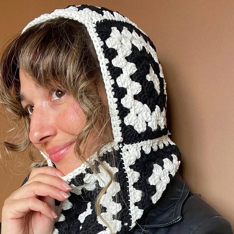 Handmade Crochet Floral Ski Mask