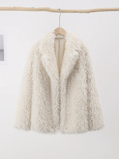 Faux Lama Fur Coat