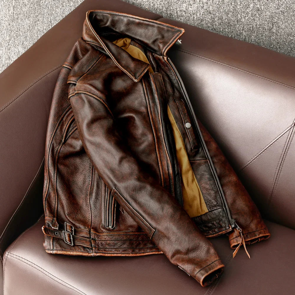 Genuine Leather Biker Jacket