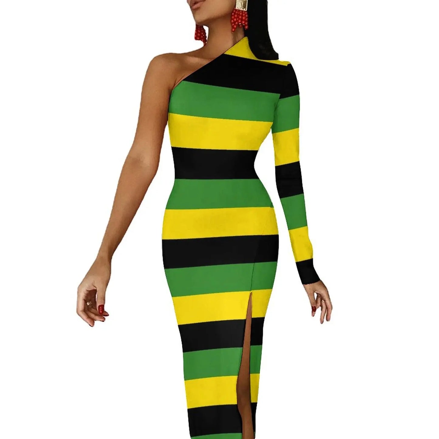 Jamaica Flag Long Dress