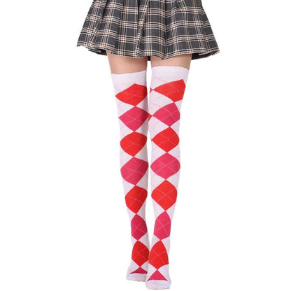 Argyle Thigh High Socks