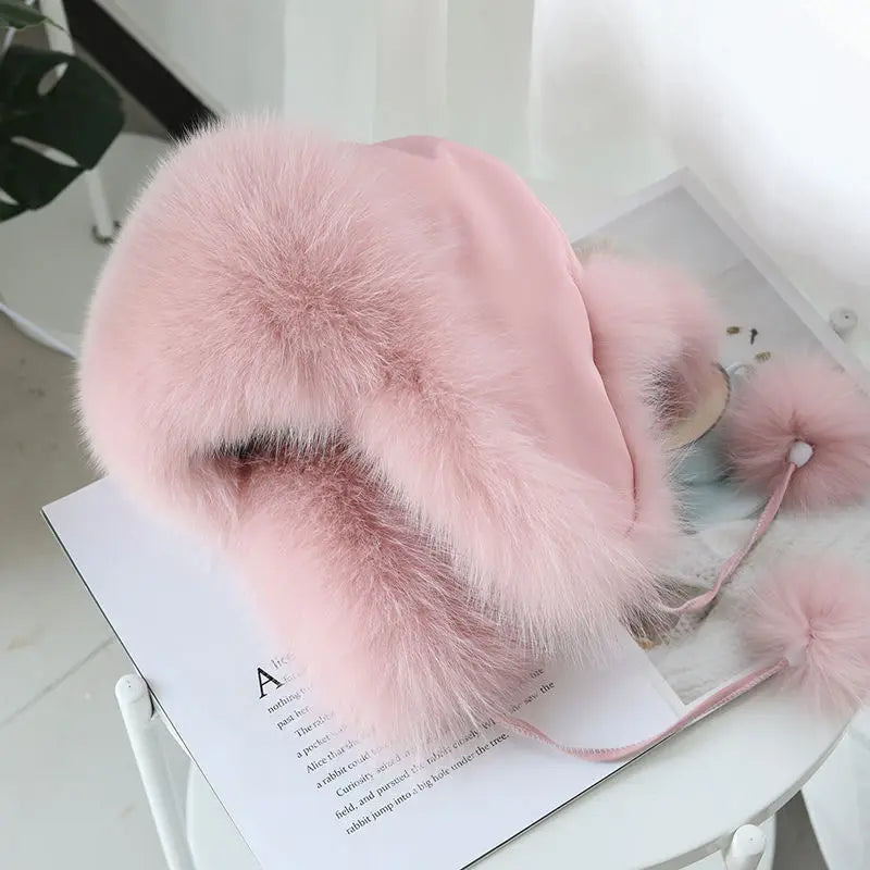 Fox Fur Aviator Hat