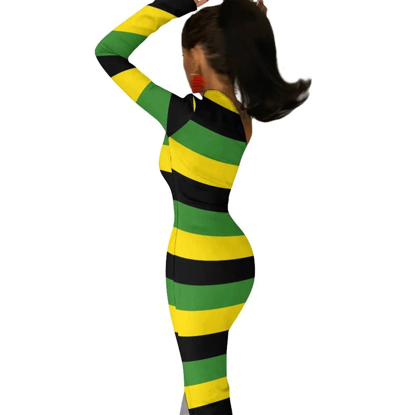 Jamaica Flag Long Dress