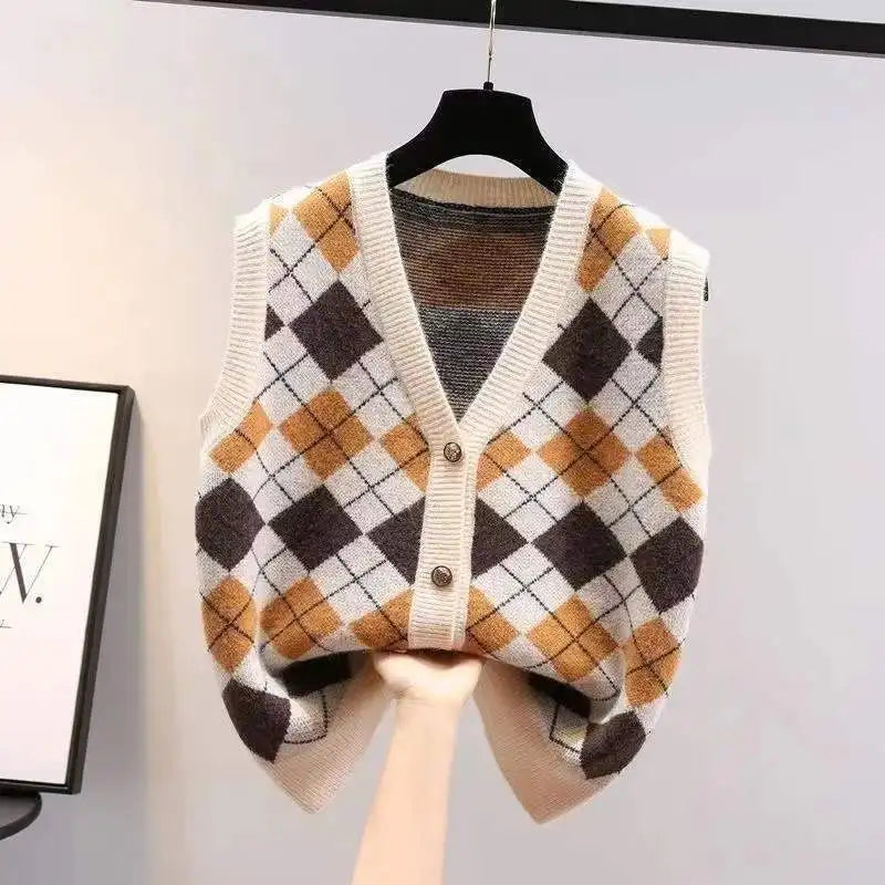 Diamond Cardigan Vest