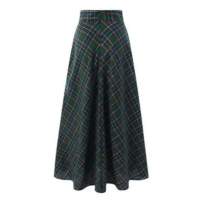 Plaid A-line Skirt