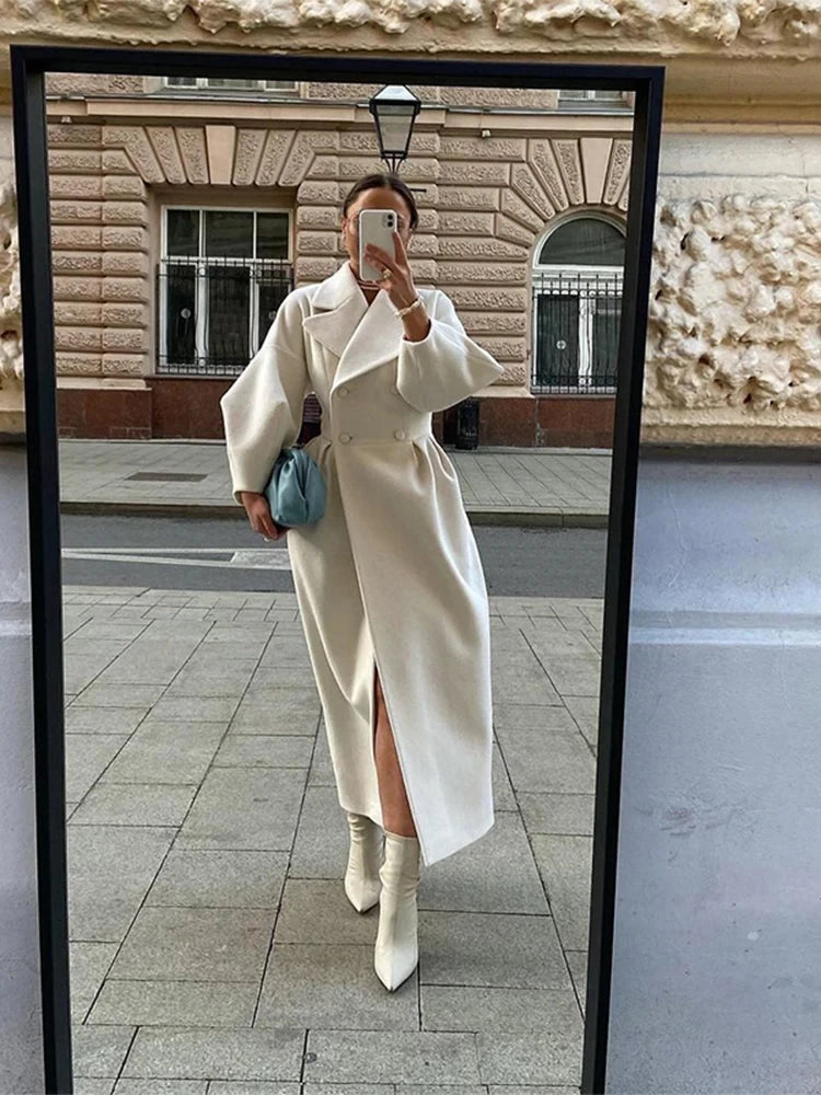 Elegant Puff Sleeve Coat