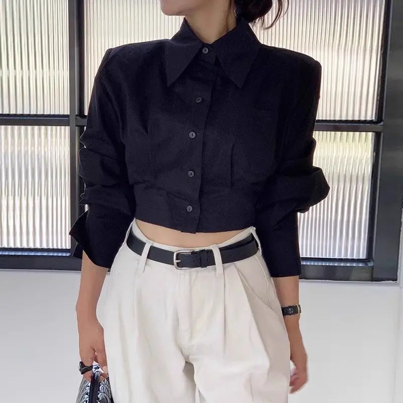 Cropped Collar Shirt