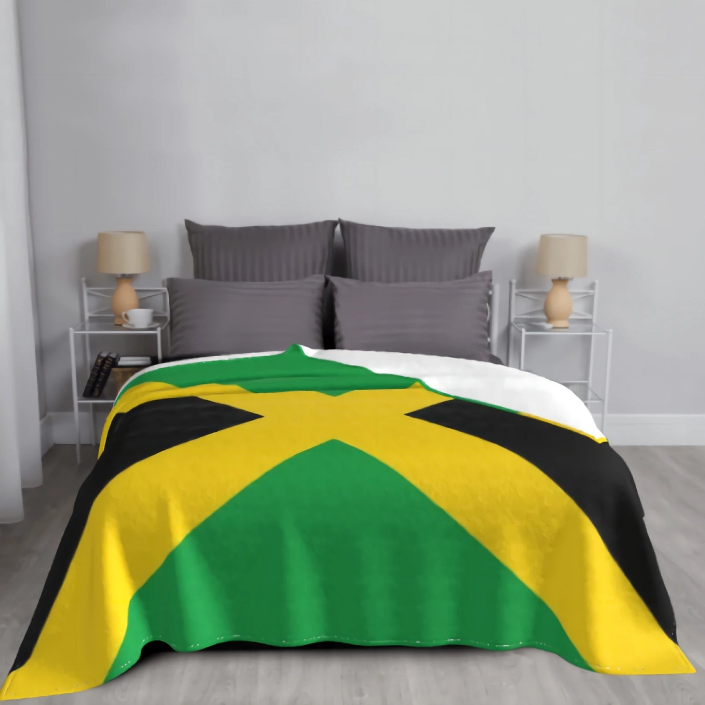 Jamaica Flag Plush Flannel Blanket