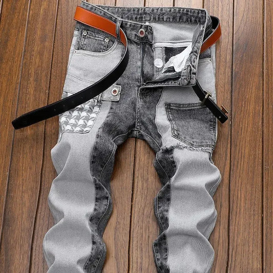 Patchwork Jeans Pants