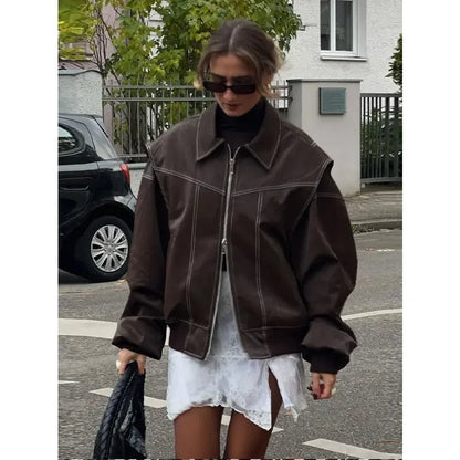 Leather Bomber Jacket