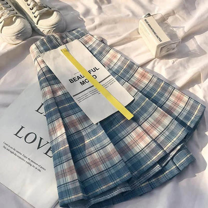 Plaid Pleated Skirt