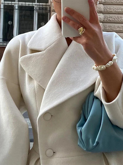 Elegant Puff Sleeve Coat