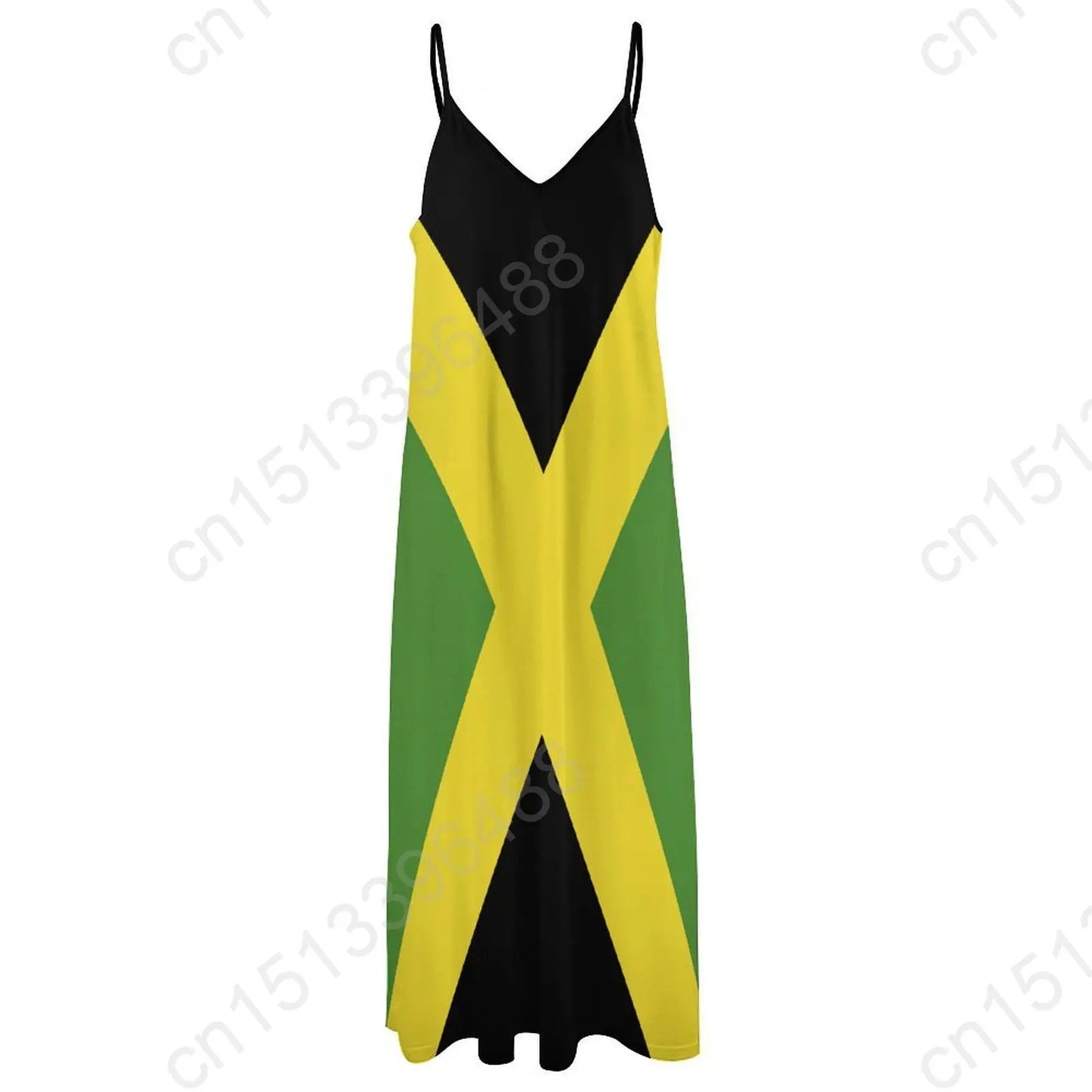 Jamaica Flag Print Swing Dress