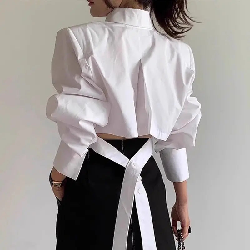 Cropped Collar Shirt