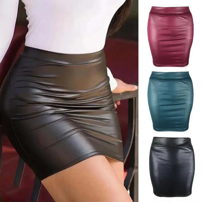 Matte Faux Leather  Skirt