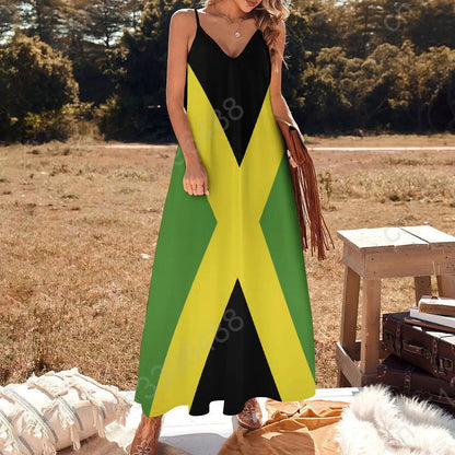 Jamaica Flag Print Swing Dress