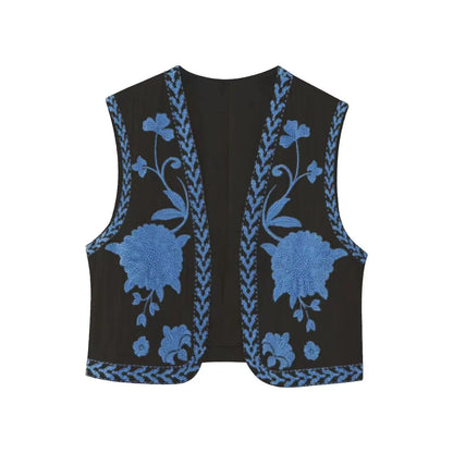 Floral Embroidered Vest