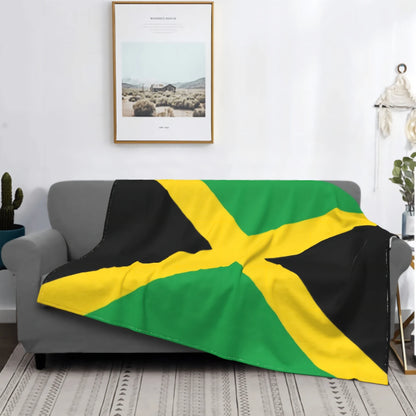 Jamaica Flag Plush Flannel Blanket