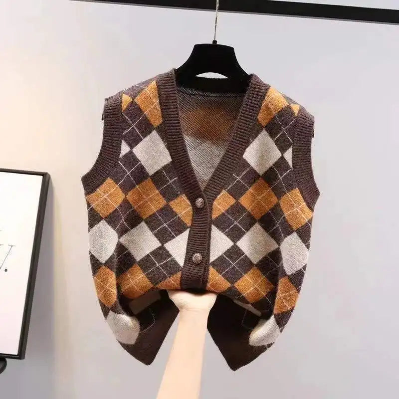 Diamond Cardigan Vest