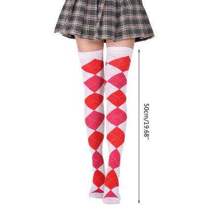 Argyle Thigh High Socks