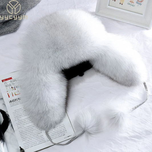 Fox Fur Aviator Hat