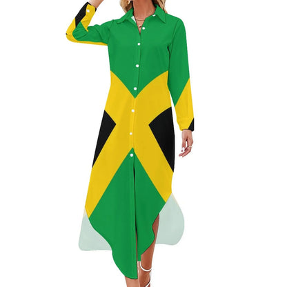 Jamaica Flag Chiffon Dress