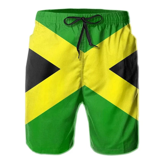 Jamaican Flag Swim Trunks