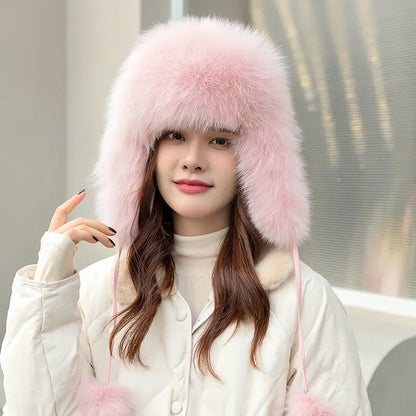 Fox Fur Aviator Hat