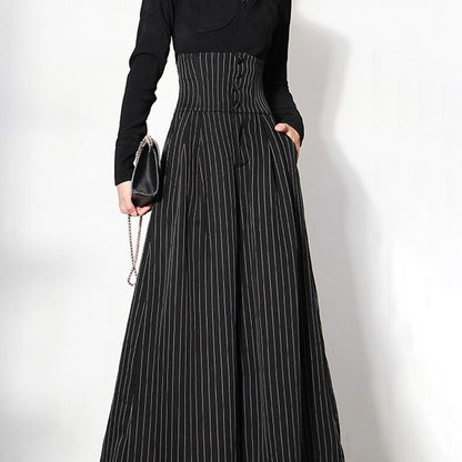 Pin Striped Wide Leg Pants