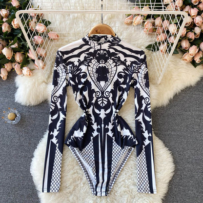 Stand Collar Bodysuit