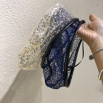 Mesh Sequin Beret