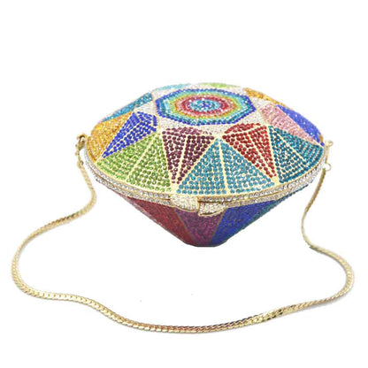 Diamond Shaped Crystal Clutch